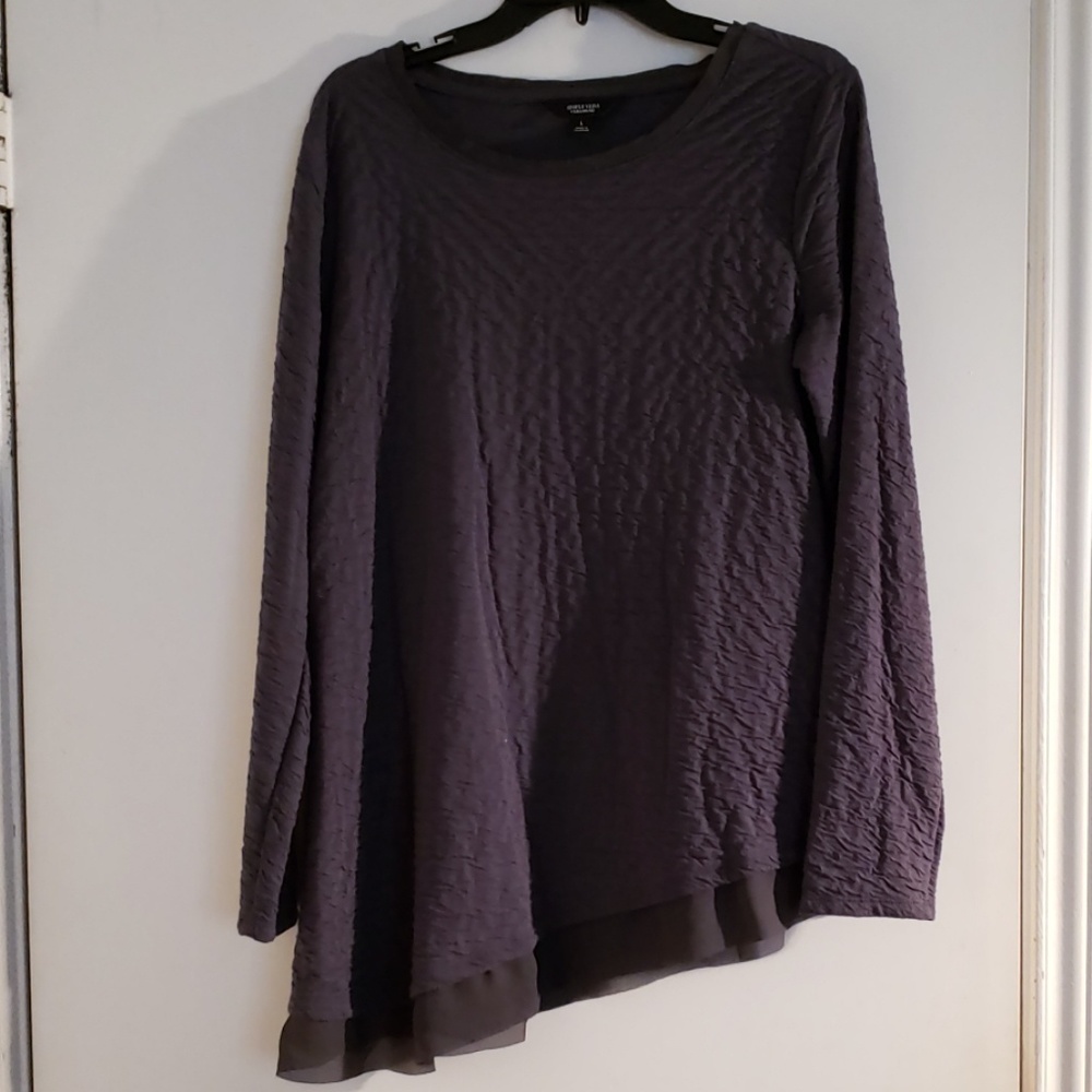 Simply Vera asymmetrical bottom, Charcoal gray.